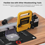 LinkMejor Wnew Woodworking Router Table Fence Aluminium Profile Fence System 700mm with Sliding Brackets Bit Guard