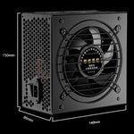 LinkMejor TI800 800W ATX Desktop Computer Power Supply 80 Plus Efficiency Certificated Active PFC Support Dual CPU for Gaming PC High Performance