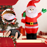 D020 2.4G RC Car Santa Claus Merry Christmas Electric Remote Control One Key Inflatable Sound Music 360° Turning Rechargeable Vehicles Models Toys