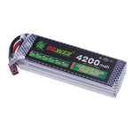 LinkMejor 11.1v 4200mAh 30C 3S LiPo Battery T Plug for RC Car