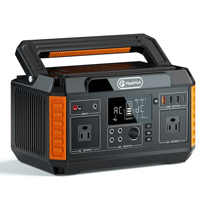 [US Direct] FlashFish P60 560W Portable Power Station 520Wh 140400mAh Solar Generator 110V Pure Sine Wave Power Generator For Camping Travel