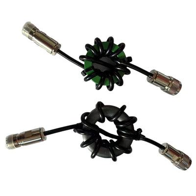 HF 1:1 Balun Ni-Zn Ferrite Core 1.8-50MHz Shortwave Choke RG58 Coaxial Cable Anti-Interference USB Stability FT8 JS8 WSPR Magnetic Ring