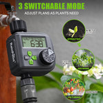 Rainpoint Smart Garden Irrigation Timer Weather-Responsive Rain Delay LCD Digital Water Timer Automatic Watering System Drip Irrigation Controller