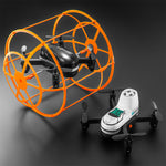 LinkMejor S166 Removable 2 Batteries Design Climb Wall Flat Running AIR Flying Modes with Gradient Lighting 360° Stunt Roll Grid Full Protection Child Gift RC Toys Drone Quadcopter RTF