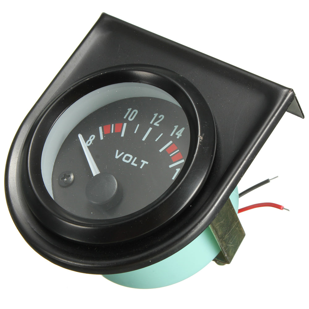 Green Shell 2  52mm Car Voltage Gauge Voltmeter Universal Pointer Voltmeter Automotive Automatic Measuring Range