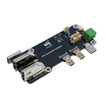 Raspberry Pi 5/4B Micro HD to HD Multifunctional Adapter Board All Ports To Pi's USB SideEasy Adapter Micro HD to HD 4K Board