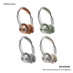 REMAXS RB-830HB Retro bluetooth Headphones Long Battery Life Low Latency Comfortable On-Ear Design Music Headset