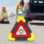 LinkMejor Triangle Warning Sign Night Light Warning Lamp Work Light Solar Powered Triangle Warning Sign Lamp With 4  Light Modes
