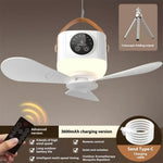 IPRee 2 in 1 Portable Fan Camping Light 3600mAh Rechargeable Outdoor Camping Tent Fan New Remote Control Household Ceiling Fan Lighting