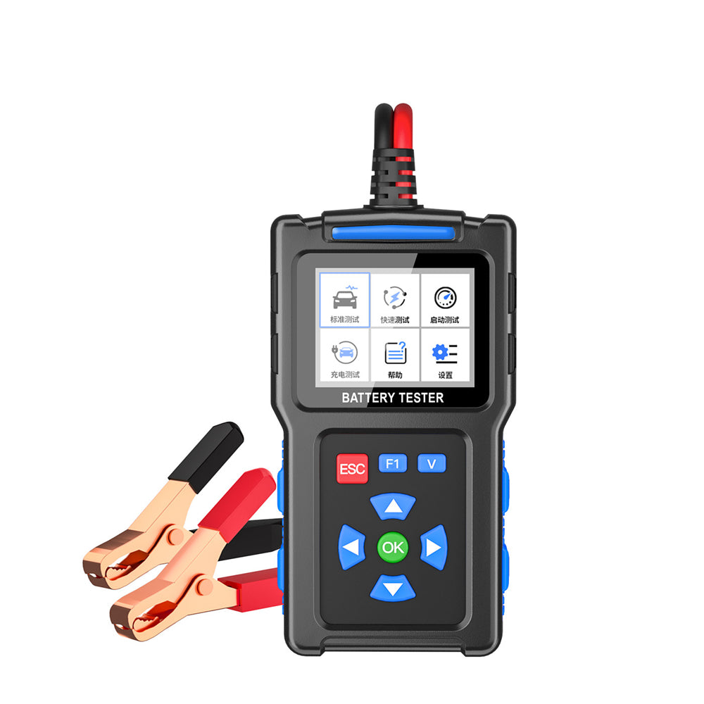 JDiag BT300 12V 24V Car Battery Tester Universal 2.4 inch TFT Color Screen Multiple Testing Modes 20-2000 CCA 10AH-300AH Lead-acid AGM Flat AGM GEL Gel Batteries Tester