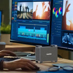 LinkMejor Dual Bay 3.5-inch HDD Disk Array Hard Drive Box RAID Array Box SATA To USB 3.0 Disk External Box Four RAID Modes with Fan