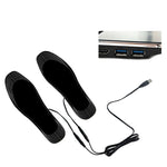 LinkMejor 1Pair Electric Heated Insoles Croppable Thermal Comfortable USB Rechargeable Insoles for Winter Outdoor Skiing