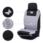 3D Tyre Embossed Car Seat Covers Full Set Airbag Compatible Breathable Fabric Universal Fit for Cars SUVs Sedans Trucks Easy Installation
