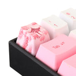 LinkMejor 72 Keys Girl Keycap Set OEM Profile PBT Sublimation Keycaps for Mechanical Keyboards