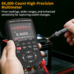 LinkMejor ZT-706S Handheld Oscilloscope Multimeter 3-In-1 Dual Channel 50MHz 280MSa/s 66000 Counts Signal Generator IPS Display