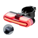 LinkMejor REX01 Smart Brake Sensing Bike Taillight 500mAh Battery  5 Light Modes USB-C Rechargeable IPX6 Waterproof Bicycle Rear Light with Wireless Remote for Cycling