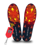 LinkMejor Unisex Electric Heated Boot Insoles - Wireless Remote, 60s Heating, USB Rechargeable, Waterproof, Built-in Battery, Winter Thermal Insole Foot for Outdoor