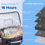 LinkMejor Backpack Cooler Insulated 75 Cans w/ Insulating Cover, Upgraded Leakproof Soft Cooler Backpack 2 Compartment for Camping Hiking Picnic Beach