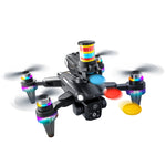 LinkMejor K22 MAX One-Key Launch Flying Disk WiFi FPV with HD Dual Camera Servo Gimbal Colorful LED Light Brushless Foldable RC Drone Quadcopter RTF