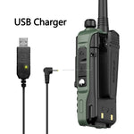 LinkMejor UV-S9 Plus Walkie Talkie Green Yellow Tri-Band 10W With USB Charger Powerful CB Radio Transceiver VHF UHF