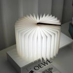 LinkMejor Black Walnut Folding Book Magnetic Night Light Creative Desktop Ornaments