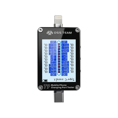 LinkMejor TEAM T9 Mobile Phone Charging Port Tester 1.77-Inch Display 3.5-Digit 2.99 Max PN Range 0.00-2.99 V Auto Power-Off Service Tool