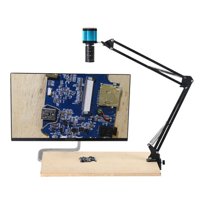 LinkMejor 48MP 1080P 2K HDMI USB Industrial Video Microscope Camera Big Visual Field Manual IRIS6-60mm Zoom Lens for PCB Soldering Repair
