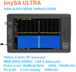 Handheld 4" Display Tiny Spectrum Analyzer TinySA ULTRA 100kHz to 5.3GHz with 32GB Card Version V0.4.5.1