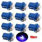 10 Pack LED Car Indicator Lights T5 B8.5d Width Light 5050SMD 1 LED Instrument Light Instrument Panel Light Bulbs