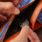 Men's PU Leather Wallet With Fashion Embossed Dollar Design, Business Casual Card Holder Case Coin Purse for Men Bifold Buckle Multi-card Wallet