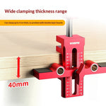 Cabinet Door Jig Dual-Hole Drill Guide for Hinge & Push Latch Installation Aluminum Alloy Hardware Woodworking Locator Tool