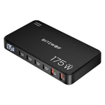 [GaN Tech] LinkMejor® BW-S30 175W 6-Port USB PD Charger 4USB-C+2USB-A QC PD Digital Display Fast Charging Desktop Charging Station for iPhone 16 16 Pro 15 14 13 Pro Max for MacBook Pro for Airpods for Apple Watch