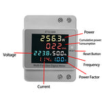 ET32-669 High Precision Professional Electrical Meter with Full-view LCD Screen Measures Voltage Current Power Frequency and Power Factor High Temperature Resistant Supports 22 KW Power