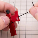 Isometric Parallel Marker Adjustable T-square Mini Carving Ruler Aluminum Alloy SKH-51 Steel Needle for Precision Model Marking Red/Black