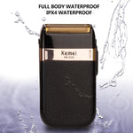 Kemei-Classic Rechargeable Electric Shaver for Men Versatile Grooming Tool with Twin Blade Safety Features Compact Design Ideal for Face Body Bikini Underarm Use