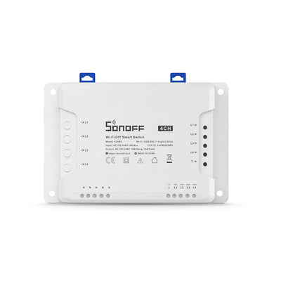 LinkMejor 4CHR3 AC100-240V 50/60Hz 10A 2200W 4 Gang WiFi DIY Smart Switch Inching Self-Locking Interlock 3 Working Mode APP Remote Control Switch Works with Alexa and Google Home