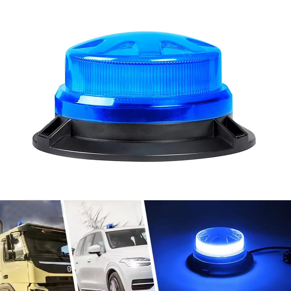 LinkMejor Roof Warning Beacon 12V-24V IP65 Waterproof High Brightness Multiple Modes Strobe Lights