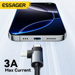 LinkMejor ES-X59 3A 65W USB-C to USB-C+Micro USB Cable QC Fast Charging Data Transmission Tinned Copper Core Line 0.25M/1M/2M Long for iPhone 16 16 Pro 15 15 Pro Max for Huawei Pura 80 Ultra for XIAOMI for SAMSUNG