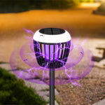LinkMejor Solar Mosquito Killer Lawn Light Waterproof Outdoor Bug Zapper with UV Light 3 Modes Safe Design Mosquito Repellent Light