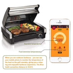 Wireless Smart BBQ Thermometer Bluetooth Probe with Phone App Display Baking Steaming Food Temperature Oven Temperature Kitchen Electric Thermometer Wireless Passive Oven Kitchen Electric High Temperature Probe