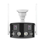 2K 4MP Dual Lens Panoramic WIFI Camera RJ-45 180° Wide Viewing Angle AI Human Detection IR Color Night Vision Two-way Audio Waterproof ICSEE Surveillance IP Camera EU Plug