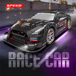 LinkMejor XJ-1996 RTR 1/16 2.4G 4WD Drift RC Car Mini Racing LED Light Remote Control High-Speed Motor On-Road Race Vehicle Model Boys Gifts Toys
