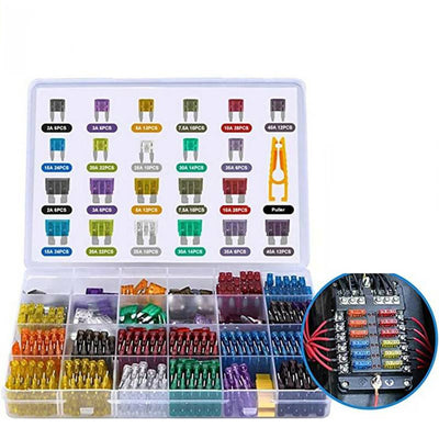 300pcs 5/7/10/15/20/25/30A Fuse Car Blade Fuse Assortment Assorted Kit Mini Small Size Blade Set Auto Truck Automotive Fuse