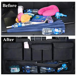 Car Trunk Organizer Oxford Cloth Backrest Storage Bag Multi-functional Net Hanging Bag Car Seat Back Hanging Storage Bag Organizer with 9 Pockets Oxford Waterproof Multi-Pocket