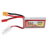 LinkMejor 7.4V 550mAh 95C 2S LiPo Battery XT30 Plug for RC Drone