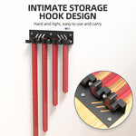 LinkMejor 4PCS V Shape Ruler 7/9/12/22inch Portable Woodworking Tool with Double-Sided Imperial Scale and Storage Hook Ideal for Accurate Vertical Measurement