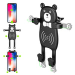 LinkMejor BEAR X8 Car QI Air Vent Wireless Phone Charger Holder Silicon Gel Mount for iPhone XS