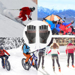 LinkMejor 1pair Heated Gloves Mittens Knitting Fingerless Comfortable Winter Gloves for Indoor or Outdoor Man Women