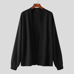 LinkMejor Mens Knitted Striped Long Sleeve Cardigan Casual Solid Color Spring Fall Winter Men's Coat