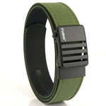 120cm Men's Tactical Nylon Waist Belt with Quick Release Auto Alloy Buckle Comfy Wearable Pant Waistband for Outdoor Training Daily